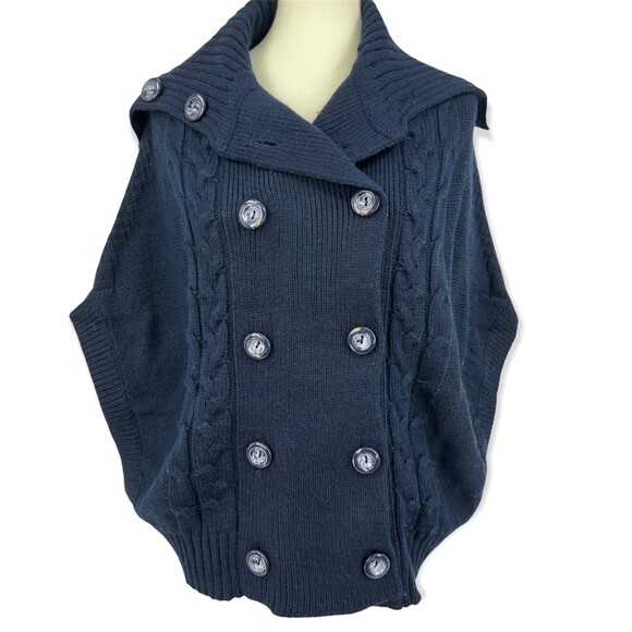 Cape Sweater Women's Sz Large Blue Vertigo Paris Cardigan - Picture 6 of 11